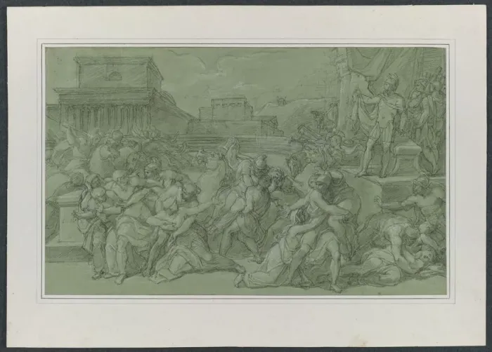 Framed Print : Rape of the Sabines, c. 1820. Creator: Vincenzo Camuccini (Italian, 1771-1844) Framed Print : Rape of the Sabines, c. 1820. Creator: Vincenzo Camuccini (Italian, 1771-1844)
