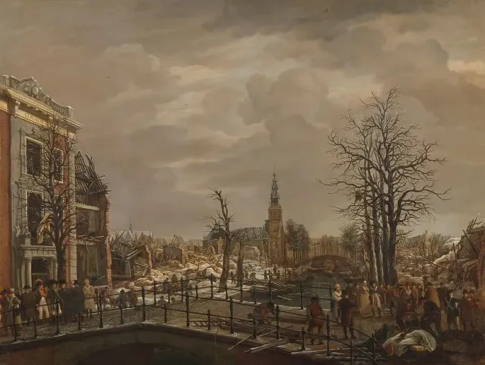 Framed Print : The Rapenburg in Leiden, 1807. Creator: Carel Lodewijk Hansen Framed Print : The Rapenburg in Leiden, 1807. Creator: Carel Lodewijk Hansen