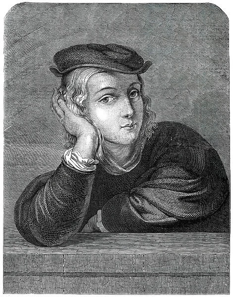 Raphael at the age of 15 - painted by himself - from the Louvre Gallery, 1845