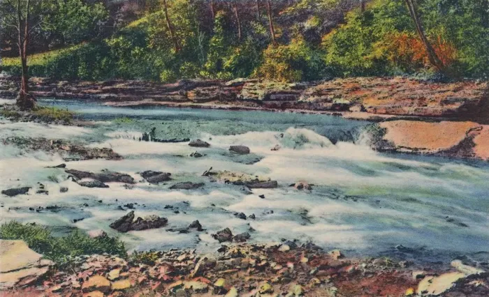 Framed Print : Rapid Waters, Cherokee Park, 1942. Artist: Caufield & Shook Framed Print : Rapid Waters, Cherokee Park, 1942. Artist: Caufield & Shook