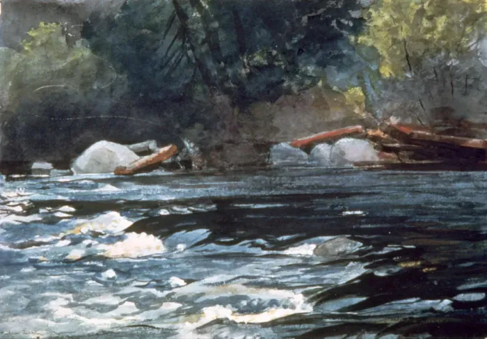 Framed Print : Rapids, Hudson River, 1894. Artist: Winslow Homer Framed Print : Rapids, Hudson River, 1894. Artist: Winslow Homer