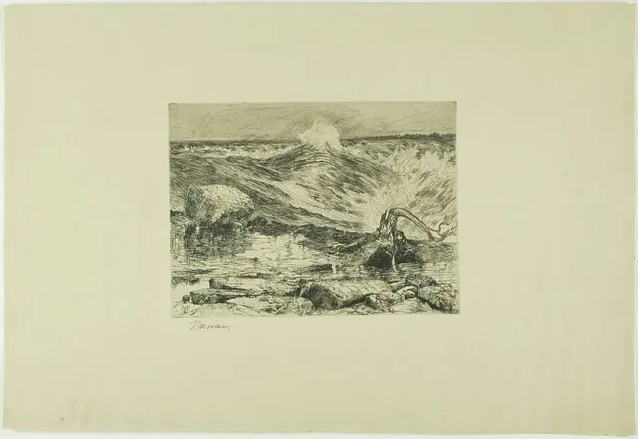 Framed Print : The Rapids Above Niagara, 1886. Creator: Thomas Moran Framed Print : The Rapids Above Niagara, 1886. Creator: Thomas Moran