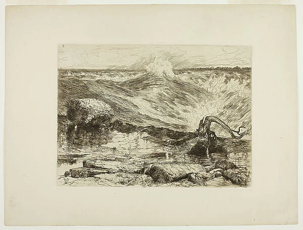 The Rapids Above Niagara, 1886. Creator: Thomas Moran