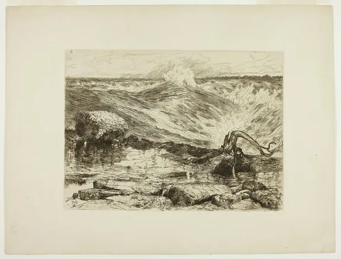 Framed Print : The Rapids Above Niagara, 1886. Creator: Thomas Moran Framed Print : The Rapids Above Niagara, 1886. Creator: Thomas Moran