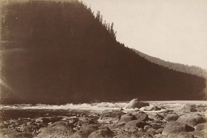 Framed Print : Rapids on the Pskem River, 1897. Creator: Unknown Framed Print : Rapids on the Pskem River, 1897. Creator: Unknown