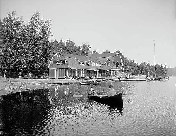 Raquette Lake, casino at the Antlers, Adirondack Mts. N.Y. between 1900 and 1905. Creator: Unknown