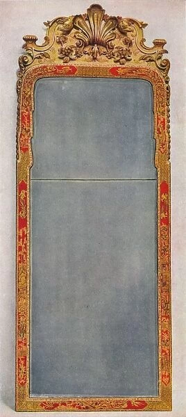 A Very Rare Pier Glass of c1720 in frame decorated with Red Lacquer, c1720, (1936)