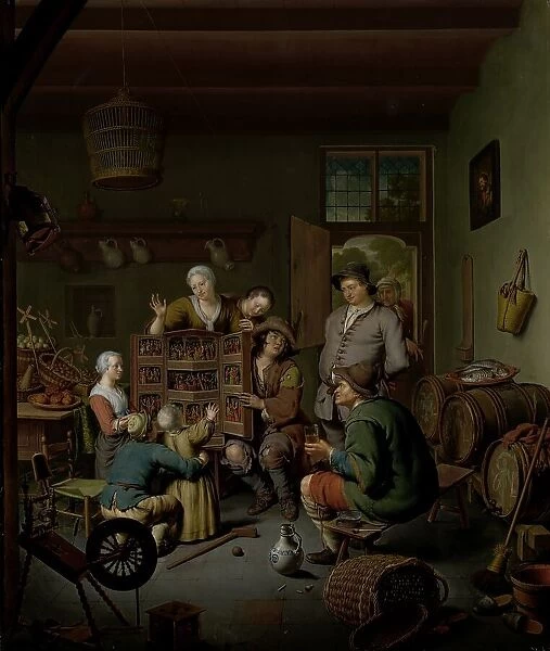 The Raree-show ('t Fraay Curieus), 1718. Creator: Willem van Mieris