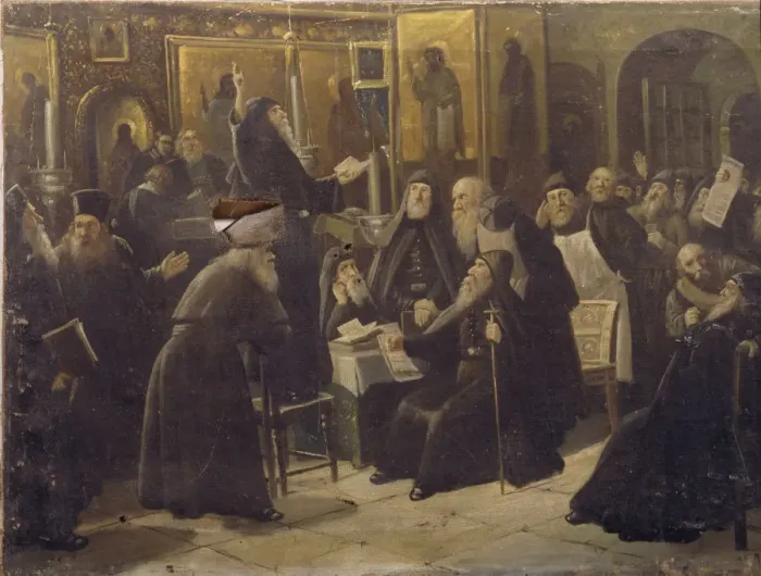 Framed Print : Raskol. Artist: Miloradovich, Sergei Dmitrievich (1851-1943) Framed Print : Raskol. Artist: Miloradovich, Sergei Dmitrievich (1851-1943)