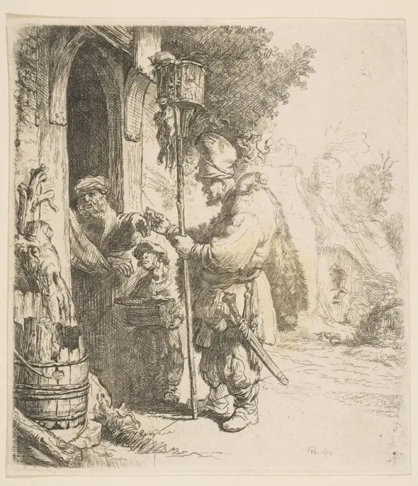 Framed Print : The Rat Catcher, second half 18th century. Creator: James Bretherton