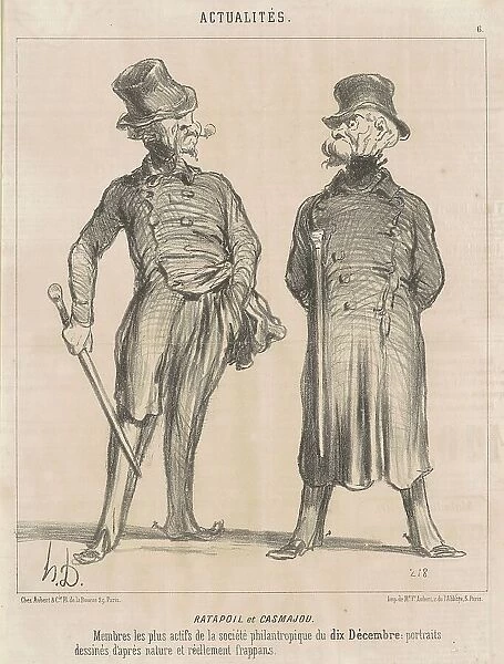 Ratapoil et Casmajou, 19th century. Creator: Honore Daumier