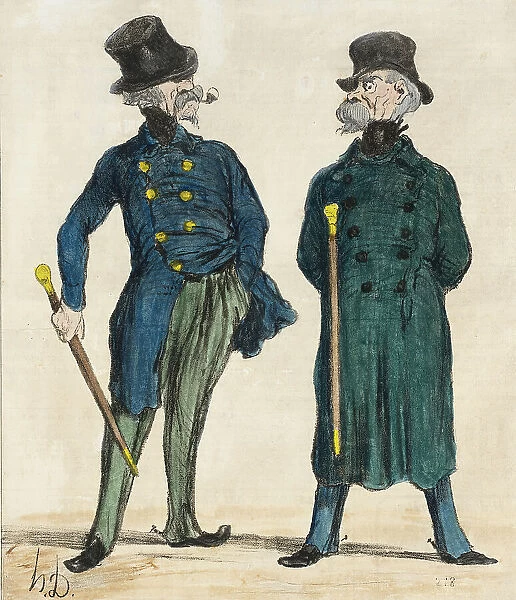 Ratapoil et Casmajou (image 2 of 2), 1850. Creator: Honore Daumier