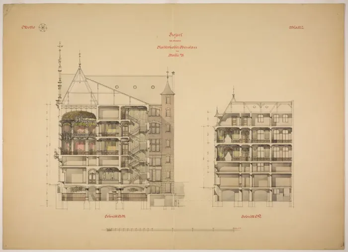 Framed Print : Rathskeller Neubau, Halle (Saale), Saxony-Anhalt, Germany, Two Sections, c. 1887 Framed Print : Rathskeller Neubau, Halle (Saale), Saxony-Anhalt, Germany, Two Sections, c. 1887