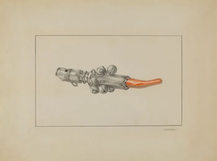 Framed Print : Rattle, 1935 / 1942. Creator: Michael Fenga Framed Print : Rattle, 1935 / 1942. Creator: Michael Fenga