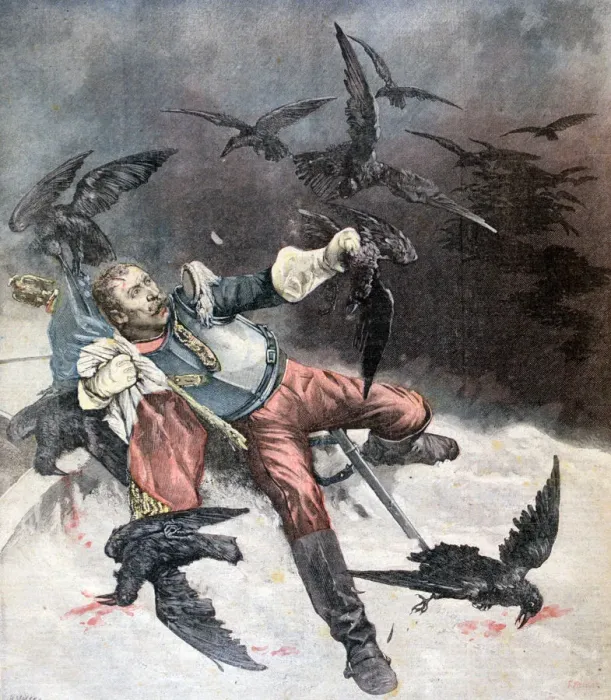 Framed Print : The Raven, 1890. Artist: F Meaulle Framed Print : The Raven, 1890. Artist: F Meaulle
