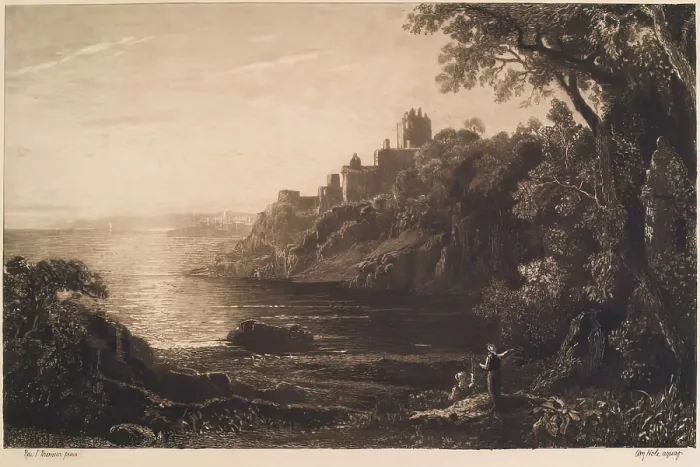 Framed Print : Ravensheugh Castle, (c1826), c1889. Creator: William Brassey Hole Framed Print : Ravensheugh Castle, (c1826), c1889. Creator: William Brassey Hole