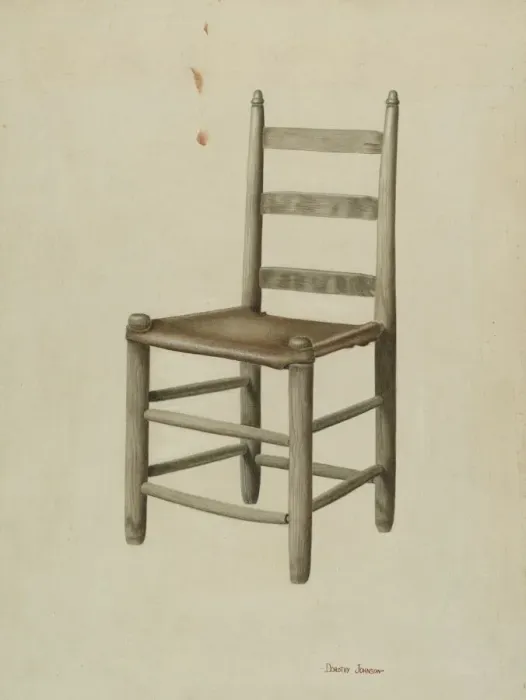 Framed Print : Rawhide-bottom Chair, c. 1939. Creator: Dorothy Johnson Framed Print : Rawhide-bottom Chair, c. 1939. Creator: Dorothy Johnson