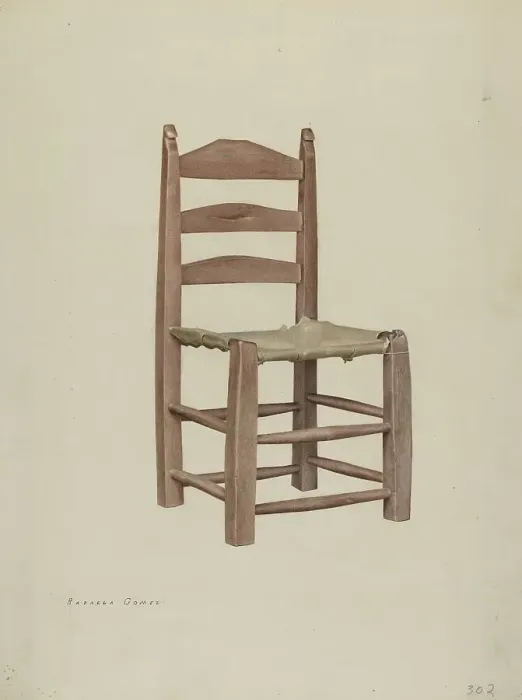 Framed Print : Rawhide Bottomed Chair, 1940. Creator: Rafaela Gomez Framed Print : Rawhide Bottomed Chair, 1940. Creator: Rafaela Gomez