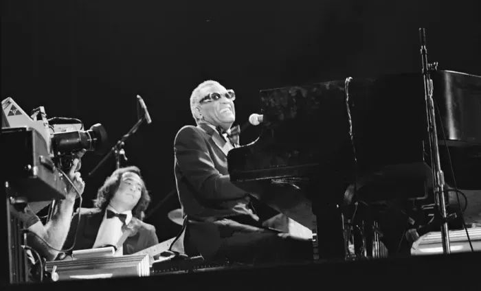 Framed Print : Ray Charles, Capital Jazz Festival, Knebworth, 1982. Artist: Brian O Connor Framed Print : Ray Charles, Capital Jazz Festival, Knebworth, 1982. Artist: Brian O Connor