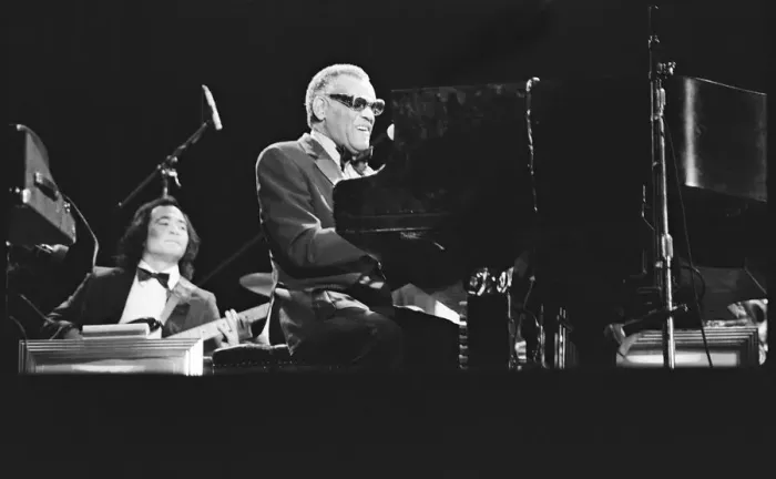Framed Print : Ray Charles, Capital Jazz Festival, Knebworth, 1982. Artist: Brian O Connor Framed Print : Ray Charles, Capital Jazz Festival, Knebworth, 1982. Artist: Brian O Connor