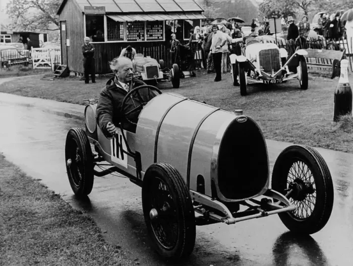 Framed Print : Raymond Mays in a Bugatti Brescia, 1970s Framed Print : Raymond Mays in a Bugatti Brescia, 1970s