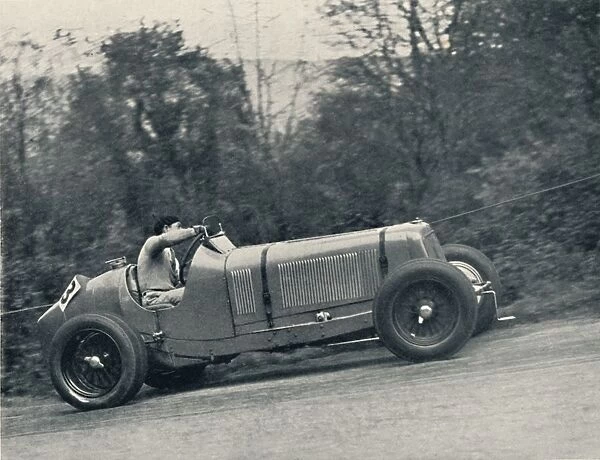 Raymond Mays (E. R. A. ) breaking the record, 1935; the Shelsey Walsh Hill Climb, 1937