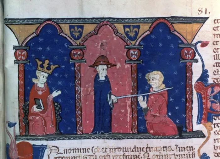 Framed Print : Raymond VII receives absolution, (c1296) Framed Print : Raymond VII receives absolution, (c1296)