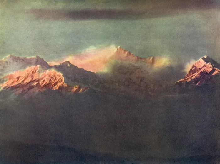 Framed Print : Last Rays of Light on Kinchenjunga, c1910 Framed Print : Last Rays of Light on Kinchenjunga, c1910