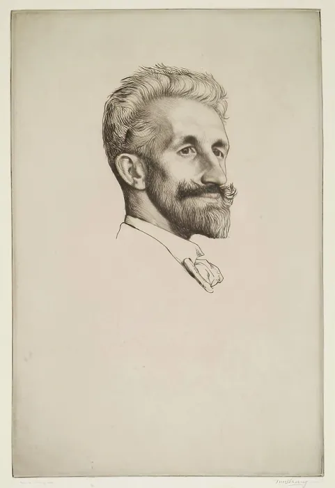 Framed Print : R.B. Cunninghame Graham, 1898. Creator: William Strang Framed Print : R.B. Cunninghame Graham, 1898. Creator: William Strang