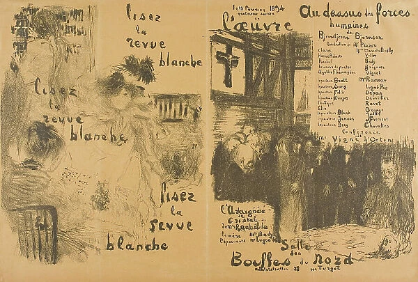 Read 'La Revue Blanche' Transformed — Beyond Human Power, 1894. Creator: Edouard Vuillard. Read 'La Revue Blanche' Transformed — Beyond Human Power, 1894. Creator: Edouard Vuillard