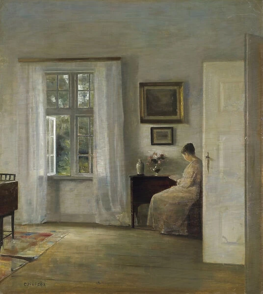 The Reader. Artist: Holsoe, Carl (1863-1935)