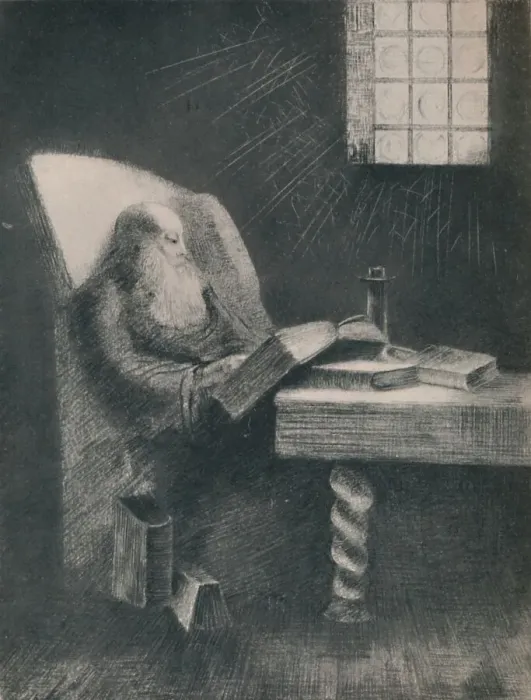 Framed Print : The Reader, c. 1892, (1946). Artist: Odilon Redon Framed Print : The Reader, c. 1892, (1946). Artist: Odilon Redon