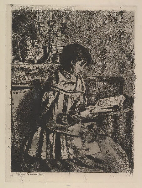 The Reader, ca. 1870. Creator: Henri Jean Augustin de Braekeleer