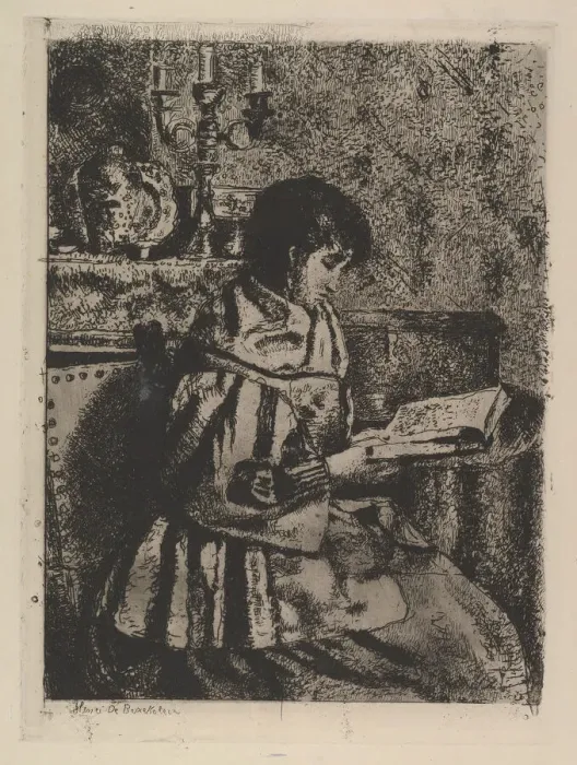 Framed Print : The Reader, ca. 1870. Creator: Henri Jean Augustin de Braekeleer Framed Print : The Reader, ca. 1870. Creator: Henri Jean Augustin de Braekeleer