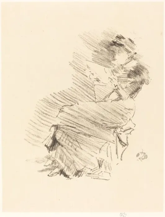 Framed Print : Reading, 1879 / 1887. Creator: James Abbott McNeill Whistler Framed Print : Reading, 1879 / 1887. Creator: James Abbott McNeill Whistler