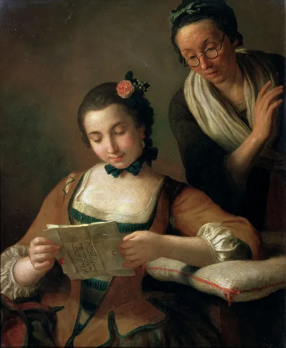 Framed Print : Reading, c1727-1760. Artist: Pietro Rotari Framed Print : Reading, c1727-1760. Artist: Pietro Rotari
