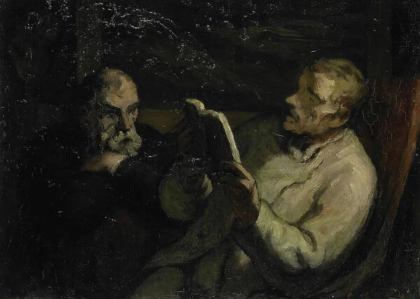 The Reading, c.1857. Creator: Honore Daumier