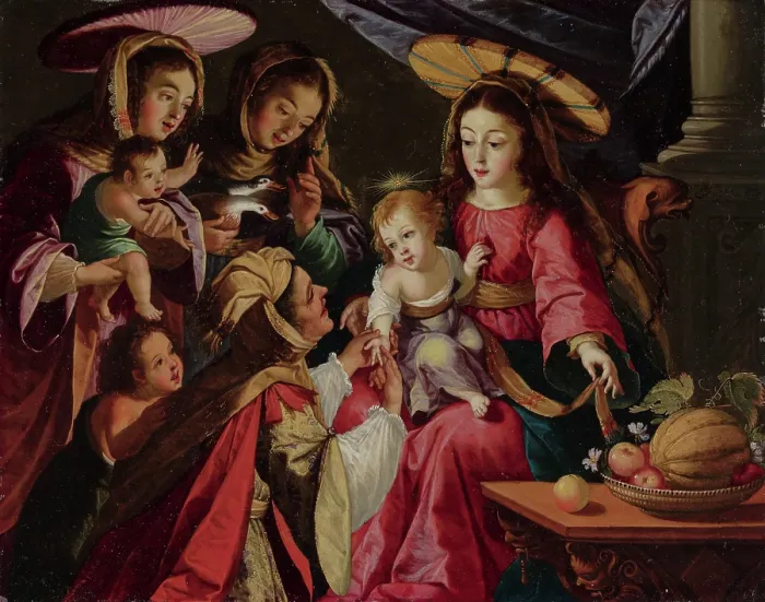 Framed Print : Reading the Fate of the Christ Child, 1667. Creator: Josefa de Ayala Framed Print : Reading the Fate of the Christ Child, 1667. Creator: Josefa de Ayala