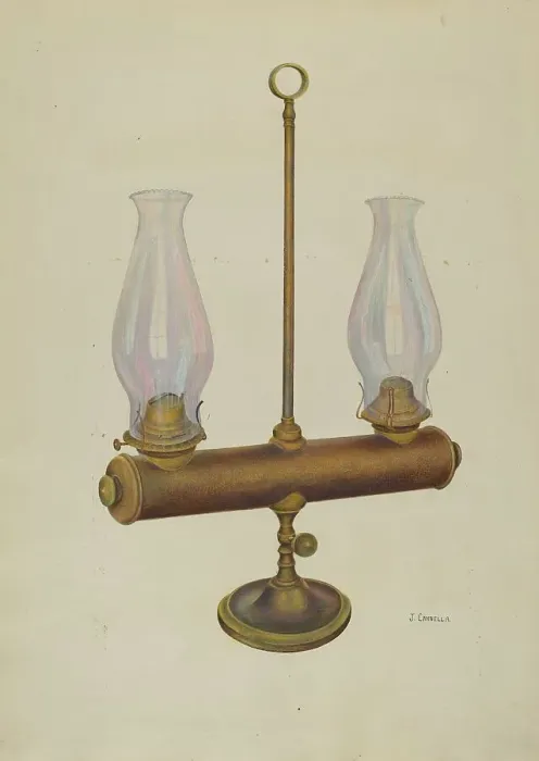 Framed Print : Reading Lamp, 1941. Creator: Joseph Cannella Framed Print : Reading Lamp, 1941. Creator: Joseph Cannella