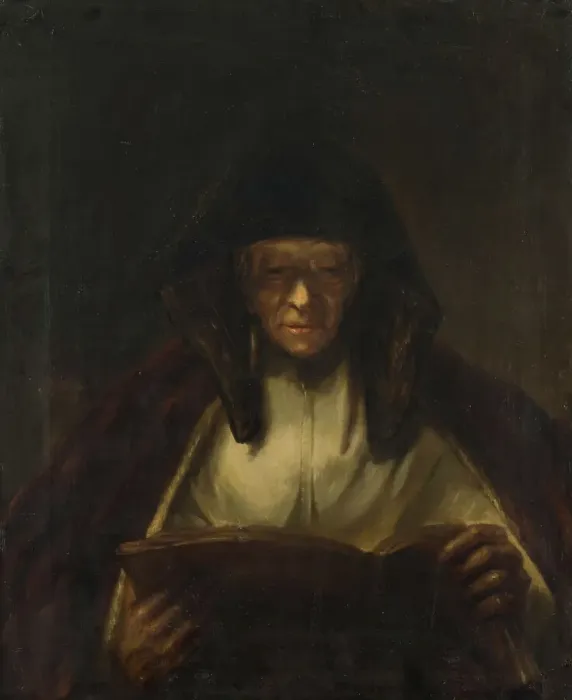 Framed Print : Reading old woman, 1795. Creator: Per Krafft the Younger Framed Print : Reading old woman, 1795. Creator: Per Krafft the Younger
