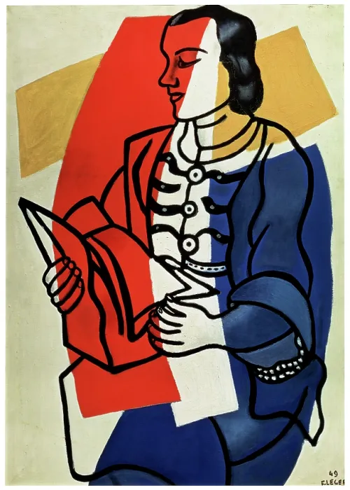 Framed Print : Reading (portrait of Nadia Leger, the artist's wife), 1949. Creator: Fernand Leger. Reading (portrait of Nadia Leger, the artist's wife), 1949 Framed Print : Reading (portrait of Nadia Leger, the artist's wife), 1949. Creator: Fernand Leger. Reading (portrait of Nadia Leger, the artist's wife), 1949