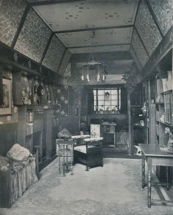Framed Print : Reading-Room designed by H Novack and executed by J. W. Muller, c1899 Framed Print : Reading-Room designed by H Novack and executed by J. W. Muller, c1899