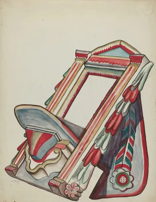 Framed Print : Reading Stand, 1935 / 1942. Creator: E. Boyd Framed Print : Reading Stand, 1935 / 1942. Creator: E. Boyd