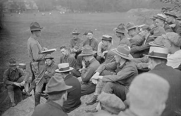 Reading war laws to 12th Regiment, 20 Jul 1917. Creator: Bain News Service