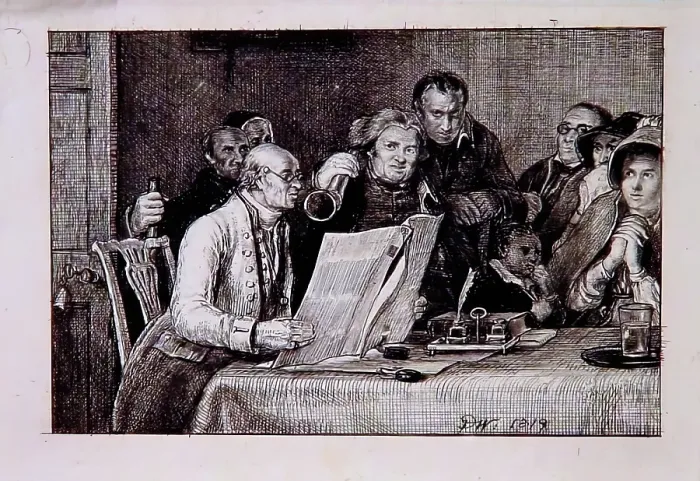 Framed Print : Reading the Will, 1819. Creator: David Wilkie Framed Print : Reading the Will, 1819. Creator: David Wilkie