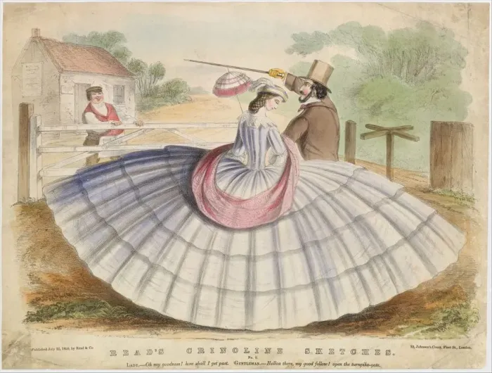 Framed Print : Reads Crinoline Sketches, No. 9, July 22, 1859. July 22, 1859. Creator: Anon Framed Print : Reads Crinoline Sketches, No. 9, July 22, 1859. July 22, 1859. Creator: Anon