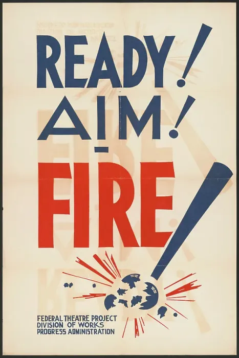 Framed Print : Ready! Aim! Fire!, [193-]. Creator: Unknown