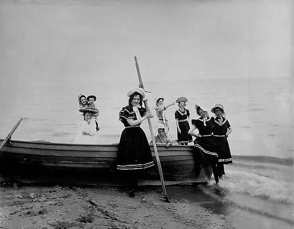 Ready for their daily dip, between 1900 and 1905. Creator: Unknown