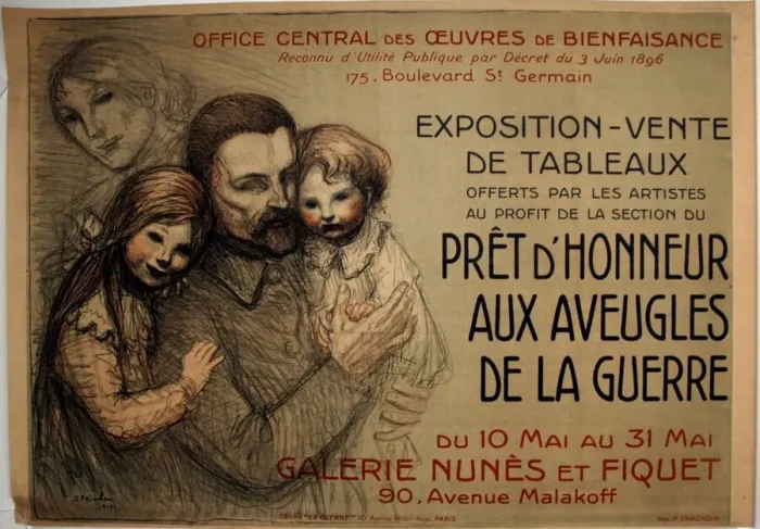 Framed Print : Ready to Honor the War Blind, 1917. Creator: Theophile Alexandre Steinlen Framed Print : Ready to Honor the War Blind, 1917. Creator: Theophile Alexandre Steinlen