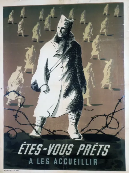Framed Print : Are You Ready to Welcome Them?, poster, c1946. Artist: Bernard Villemot Framed Print : Are You Ready to Welcome Them?, poster, c1946. Artist: Bernard Villemot